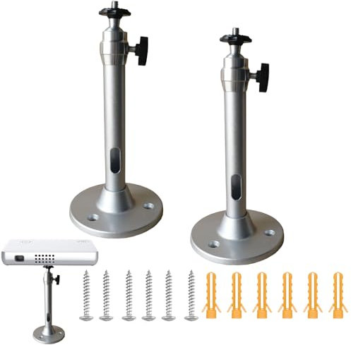 DEANKEJI Confezione da 2 Staffa Proiettore Soffitto, con Viti e Tubo di Espansione Supporto Videoproiettore, 180 mm Porta Proiettore, Adatto per Proiettori e Telecamere di Sorveglianza