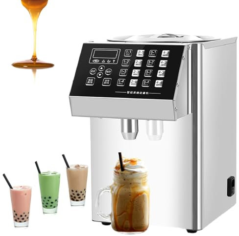 Distributeur de sirop en acier inoxydable avec 16 réglages programmables pour la préparation de thé et de boissons, machine quantitative de fructose, 220 V