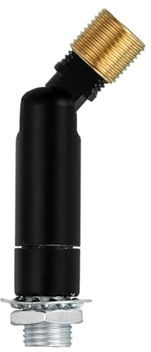 sourcing map Sloped Ceiling Adapter, 180/350 Degree 54x13mm M10 Fine Thread Sloped Ceiling Light Fixture Adapter Kit for Ceiling Pendant Light Chandelier Track Suspend(Black)