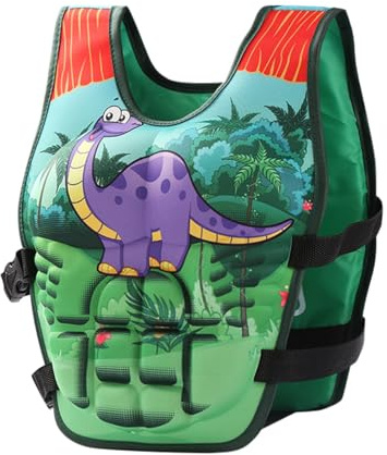 Swim Vest Float Jacket - Kids Swimming Training Flotation Buoyancy Swimsuit with Adjustable Safety Straps for Child Boys Girls Aged 2-9 Years, Perfect for Pool and Swimming Lesson Green
