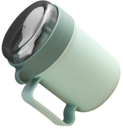 BESPORTBLE Tazza Design Semplice per Colazione Portatile da 500ml in Pp Coperchio e Cucchiaio Resistente al Microonde a Tenuta Stagna Colore Casuale per Latte e Cereali