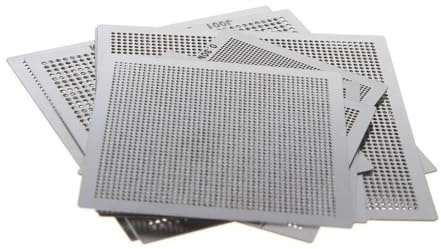Oxxggkao 10Pcs/set BGA Reballing Stencil Template Kit Compatible For Computer IC Chip Repair Stencils Parts Accessories For Computer IC Chip