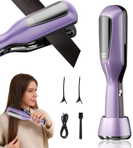 Spliss Entferner Gerät, Kabelloser Tragbarer Wiederaufladbarer Haartrimmer Spliss Entferner Mit Negativ-Ionen-Haarpflege, Spliss Trimmer Mit LED-Anzeige Entfernt Spliss Und Geschädigtes Haar (H)