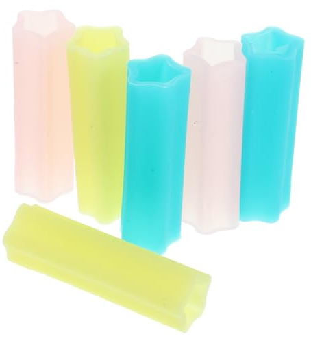 Hoement Manicotti in Silicone per Manicure 12 Pezzi, Copertura Manico per Forbicine Cuticole e Tagliaunghie, Protezione e Conservazione Facile