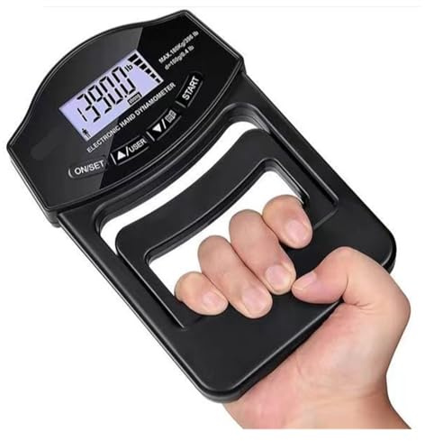 MEIVIYA Dinamómetro Digital de Mano de 180 kg, comprobador de Fuerza de Agarre, dinamómetro de Agarre Manual