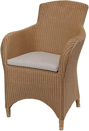 Korb-Outlet Loom Sessel Sydney Esszimmersessel Esszimmer Stuhl mit Armlehne Loomsessel mit Polster (Natur)