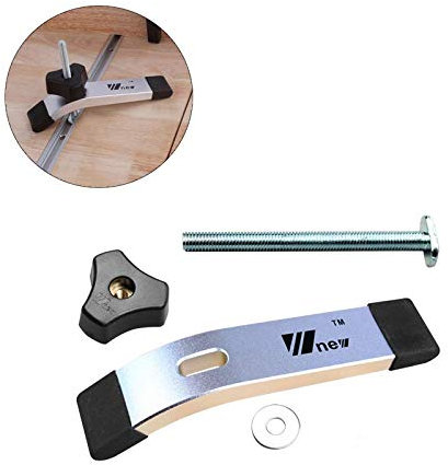 RanDal Aluminiumlegierung Schnellspannende Niederhalteklemme T-Nut T-Schienen-Klemmensatz T-Mutter Schraubentyp Holzbearbeitungswerkzeug