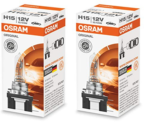 LED-Premium, 2 x Halogenlampen H15 OSRAM © 64176 15/55 W PGJ23t-1 Original Line