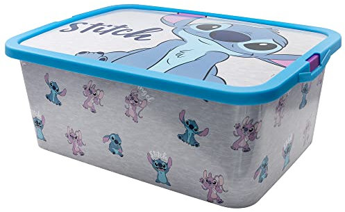 Stor Caja de almacenaje con Cierre de Click de 13 litros de Stitch and Angel