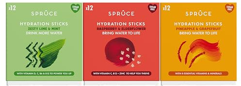 Sugar-Free, Low Calorie Water Enhancer Ginseng – Hydration, Beauty, Immunity, Energy & Mood, Heart & Brain Health, 3 Natural Flavours – Raspberry, Lime, Pineapple, 36 Sachets