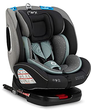 MoMi TORDI Silla de coche para niños de 0 a 12 años (grupo 0+, 1, 2, 3, peso de 3 a 36 kg), giratoria, en sentido inverso a la marcha: hasta 18 kg, en el sentido de la marcha: a partir de 18 kg