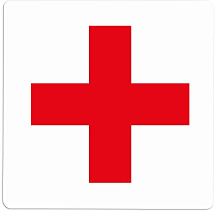 Becral® - Señal adhesiva de PVC BOTIQUIN | Placa puerta PVC BLANCO | Señal informativa | Cartel Puerta 100X100mm