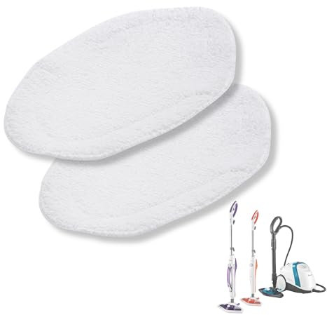 Zeltauto Reusable Steam Cleaner Cloths Compatible with Polti Vaporetto SV450 DOUBLE Steam Mop Cleaning Refills Washable Accessories Replacement Remove Stain(2 Pack)
