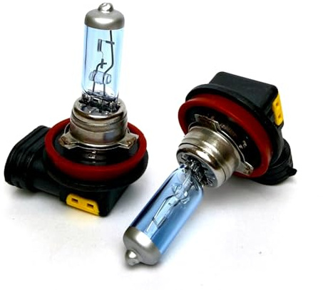 Hallenwerk Blue Vision Optik 2x Stück H8 PGJ19-1 35W 12V Auto Halogen Lampen Faltschachtel - E-Prüfzeichen