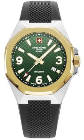 swiss alpine military Herren Uhr Analog Quarz 7005.1 Silikon