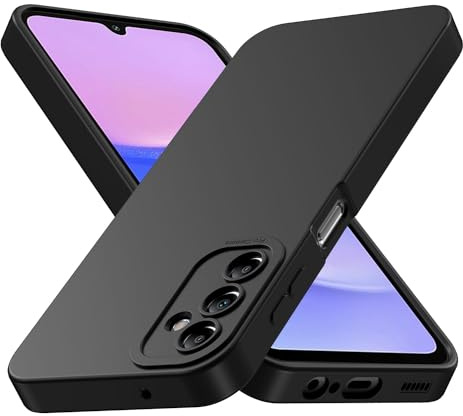Tenphone Coque pour Samsung Galaxy A15 5g, Housse Etui de Protection en Silicone Souple,Cover Antichoc avec Protege de Camera,Compatible avec TPU (Noir, SamsungA15)