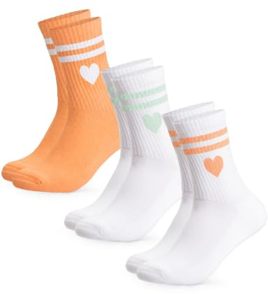 Occulto tennis strumpor hjärta kvinnor 3 pack (modell: Venus)