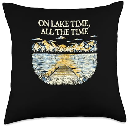 On Lake Time All the Time Traveler Lakes Exploration Lagoon Throw Pillow