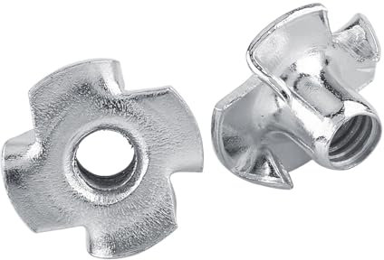 50 Pezzi Dado a T a Griffe M3, Dado a T in Acciaio Al Carbonio Zincato Dado a T per Carpenteria