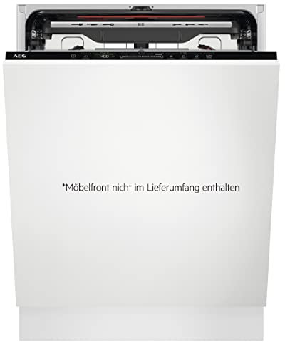 AEG Vollintegrierter Geschirrspüler 60cm, Spülmaschine Serie 7000: mit Glasschutz, Energieklasse A, Besteckschublade, personalisierte Zeit-Steuerung, leise 41dB, ComfortRails, Wasserstopp, FSE7676AP