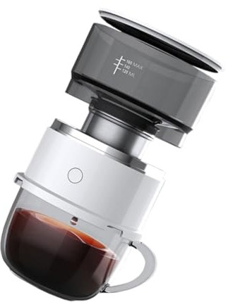 FUNOMOCYA Kleine Kaffeemaschine Manuelle Espressomaschine Filterkaffeemaschine Batterielos Kompakt Für Zuhause
