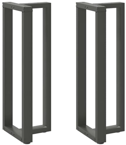 vidaXL Bartischbeine T-Form 2 STK. Anthrazit 50x35x(110-111) cm Stahl