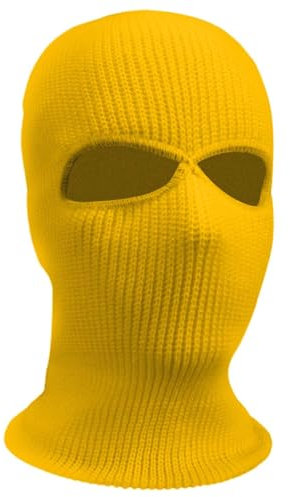 Winter Gestrickte Sturmhaube mit 2 Löchern für Herren und Damen, Winddicht Thermo Balaclava Gesichtsmaske Skimaske für Outdoor Sports Radfahren, Skifahren, Motorrad, Fahrrad