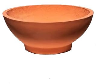 Shihan-2015 Macetas para Plantas Macetero de Cemento con Forma de Cuenco, macetero Redondo Grande de Arcilla hidropónica, bonsái Simple for Cama de Flores Maceteros Decorativo(Pottery Red,Grande)