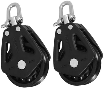 NAMOARLY 2stücke Doppelrolle Für Boote Edelstahl-Nylon-lagerrollenblock Kajak-seilrolle Segelbootrolle Drehbarer Hebeseil-flaschenblock Kajak-zubehör