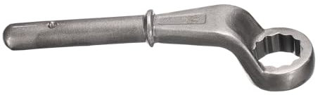 sourcing map Llave de mango tubular de extremo de caja de 1-1/8 pulgadas CR-V de 12 puntos de desplazamiento de un solo extremo llave Torx de cuello alto para apretar tornillos y sujetadores, gris