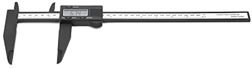 Eujgoov Caliper Digital, Herramienta de Medición de Mandíbula Larga con Pantalla LCD Extra Grande, Calibración Precisa de la Regla de Carbono Vernier para Uso Doméstico y Profesional,