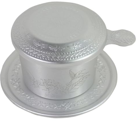 GLEAVI Filtre à Café En Aluminium Vintage Motif Unique, Portable Et Compact, Filtration Goutte à Goutte, Pour Amateurs De Café Et Utilisation En Plein Air