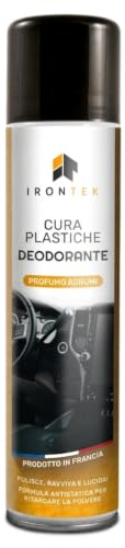 Nettoyant Plastique Voiture 400ml - IRONTEK | IT319 | Soin Tableau de Bord | Parfum Agrumes | Antistatique Anti-UV | Finition Mate Brillante Sans Film Gras