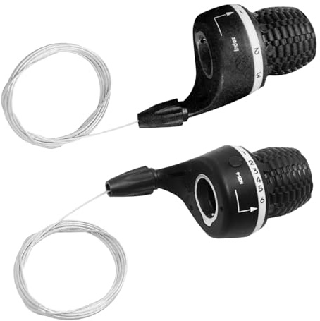 Vélo Shifter, Twist Shifter Lever, Gear Grip, 3 x 6 Speed Shift Mountain Bike Folding Gear Grip, Road Biking Motorcycle Dirtbike Riding, Brake Replacement, Composants pour VTT