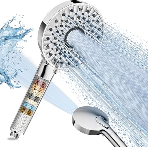 Magichome Hard Water Filter Shower Head with 10-Spray Modes | High Pressure Water Softener Showerhead with Power Spray Mode, Removes Chlorine & Reduces Dry Itchy Skin