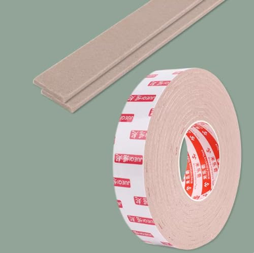 Strisce di feltro con retro adesivo, prevengono il rumore per mobili, feltrini antigraffio per proteggere pavimenti in legno, pareti, sedie, letto, 4 mm di spessore (beige, 3 x 500 cm)