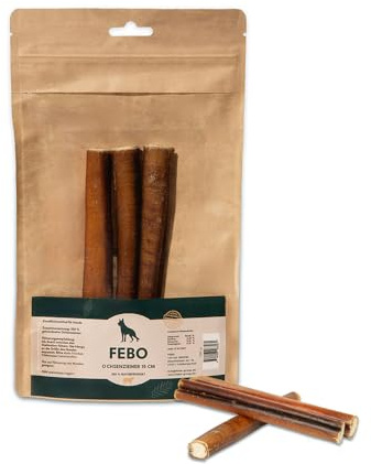 FEBO Ochsenziemer 15–20 cm | 500 g | Aus Deutschland – Premium Kauartikel, Natürlicher Kausnack für Hunde | 100% Rind | Ohne Zusatzstoffe | Luftgetrocknet | Monoprotein | Zahnpflege w. pansen, Ohren