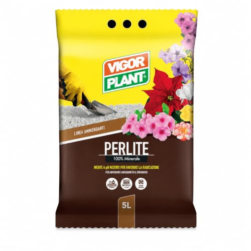 Perlite Espansa 5 L | Minerale Inerte a pH Neutro, Granulometria 2-6 mm, per Aerazione e Drenaggio del Terriccio | Rinvaso e Radicazione