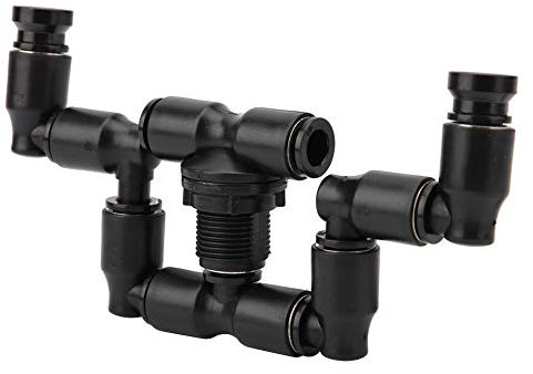 Pssopp Reptiles Misting Nozzles, 360 Adjustable Fogger Mist Sprinkler System Cooling Humidification Anti-drying Connect 1/4'' Tub for Amphibians Plants Flowers