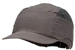 3M First Base+ Anstoßkappe / Kopf-Schutzkappe / Sicherheitskappe, Marineblau mit Mikro-Schirm 25 mm, Grau