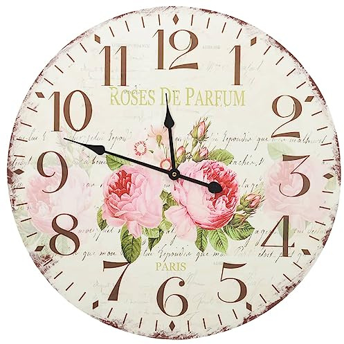vidaXL Orologio da Parete Vintage Fiore 60 cm