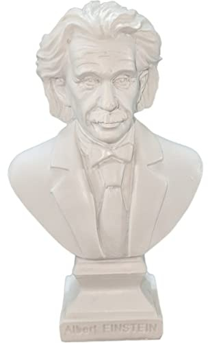 Isideco Kleine Büste Albert Einstein, Weiß, Polyresin, Sculpture, Büste, Klassisch, Historisch, Zuhause