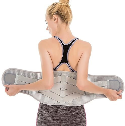 Atmungsaktive Untere Rückenstütze Männer Frauen, Orthopädische Haltungskorrekturorthese Taillentrimmergürtel Lendenwirbel Dekompressionsgürtel Für Schweres Heben, Arbeit, Bandscheibenvorfall ( Color :