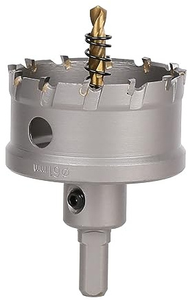 Vearter 61mm Coronas para Metal, Broca de Carburo Sierra Perforadora TCT Cortador para Metal Duro, Acero Inoxidable, Acero Dulce, Aleación de Aluminio, Cobre, Hierro, Plástico, Fibra de Vidrio