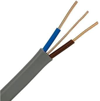 WCC® Twin & Earth Electrical Lighting and Socket Grey Cable 6242Y - Basec Approved - All Lengths and Sizes (2.5mm, 25 Meters)