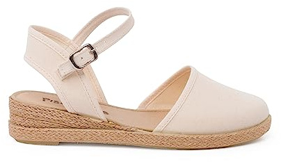 Pisamonas Espadrilles Kilstängning Armbandsspänne Size 39 Color Rå
