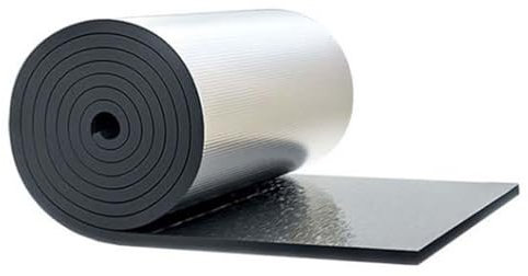 Rollo de Aislante en Hoja Núcleo de Espuma Aislamiento de Invierno Insonorización Aislamiento Termico Autoadhesivo Pared Espesor de 5mm Pelicula Reflectante para Radiador, Loft, Piso, Pared ( Size : 1