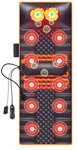ROLTIN Esterilla de Masaje de Cuerpo Completo con Calor, 10 Motores de vibración, 20 Cabezales de Masaje Shiatsu para Cuello, 9 Modos de Masaje, masajeador, colchón de Masaje, cojín para