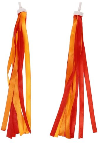 Happyyami Fahrradlenker Deko Quasten aus Stabilem Polyester Bunte Streamer für Kinderfahrräder und Roller Einfache Montage Farbenfrohe Fahrraddekoration für Jungen und Mädchen