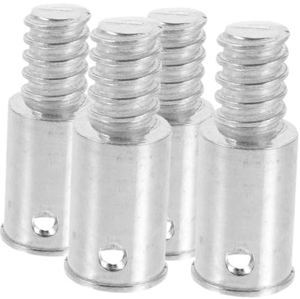 FRCOLOR 4stücke Gewindespitze Stangenenden Ersatzadapter Für Verlängerungsstangen Verbindungselement Für Besenstiele Metall-gewindespitze Für Reinigungswerkzeuge Mit